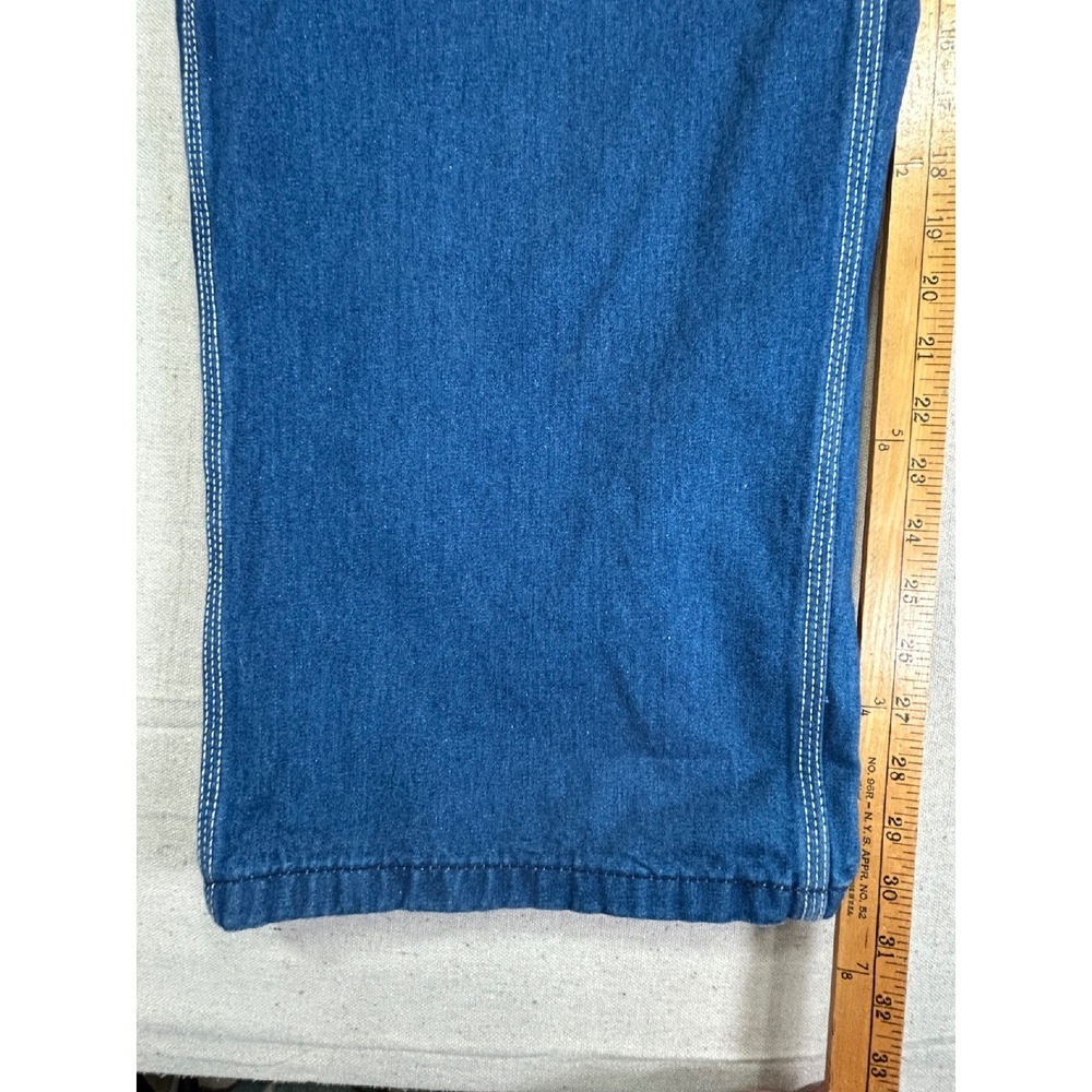 Big Smith Men's 44 Blue Denim Bibs WorkWear Carpenter‎ Construction Jeans - Picture 10 of 11